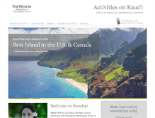 Tablet Screenshot of kauaiactivityplanner.com